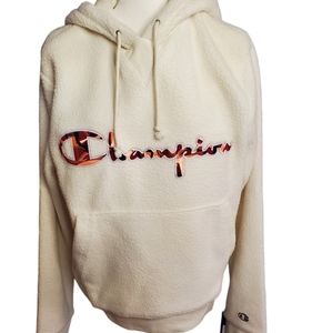 NWT Fuzzy Champion Ivory Hoodie